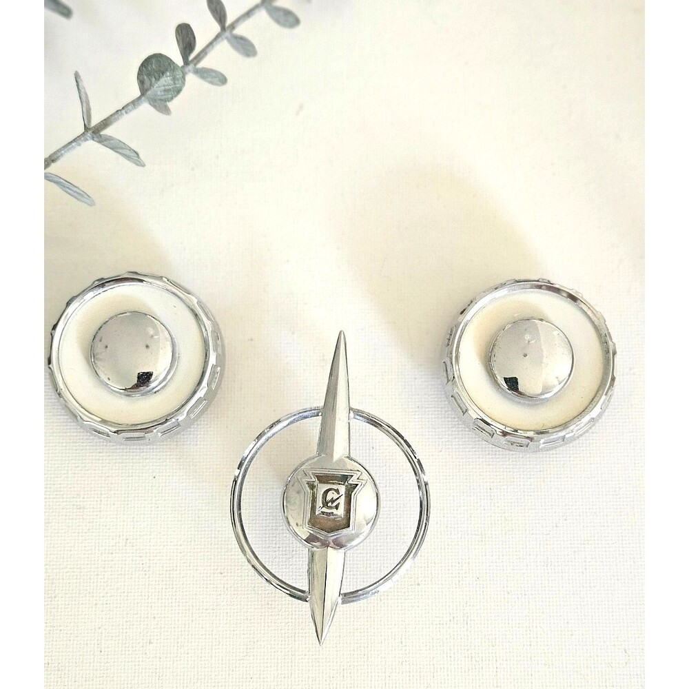 Vintage Crosley Dashboard Radio Marquee Dial Chrome Trim Set No 61-397-1 - 3 PC